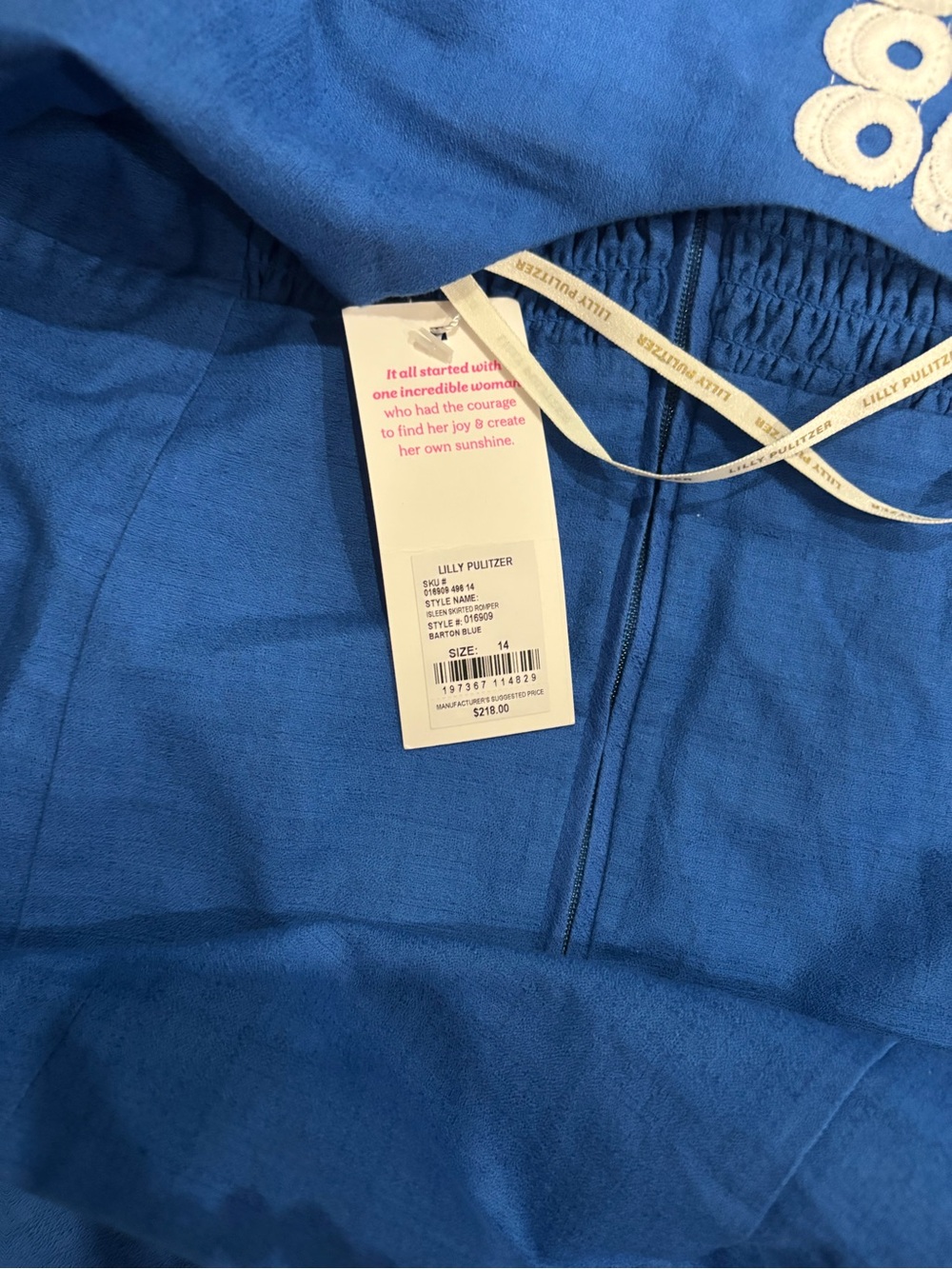 Lilly Pulitzer Blue Isleen Skirted Romper - Picture 7 of 7